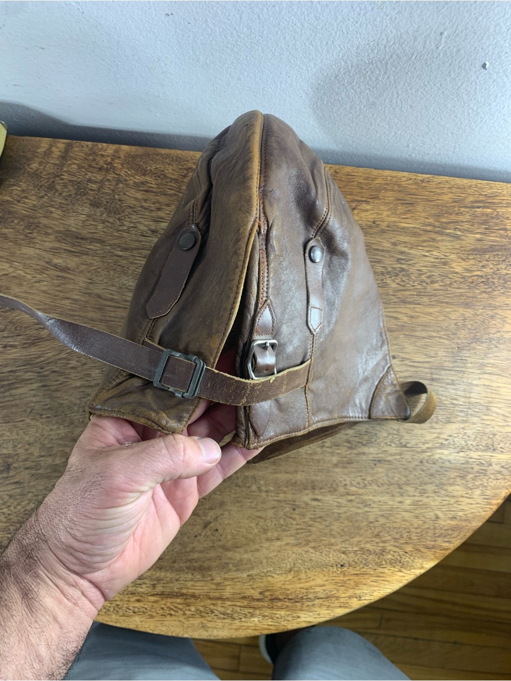 VintageWW2 Canadian or British army aviator military flight combat leatherhelmet - Picture 6 of 8